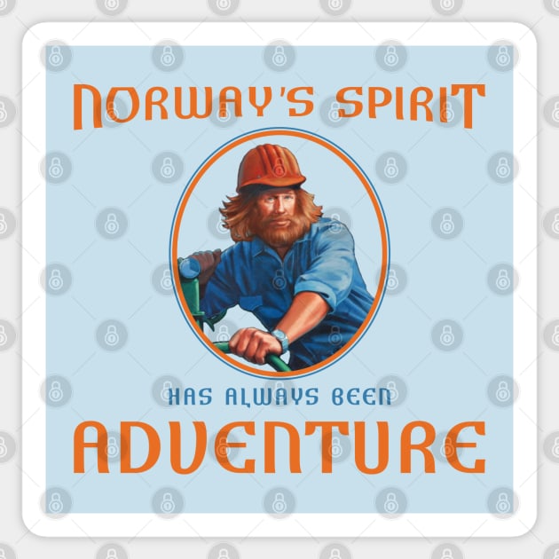 Maelstrom.. Norway's Spirit has always been Adventure shirt Sticker by KellyDesignCompany